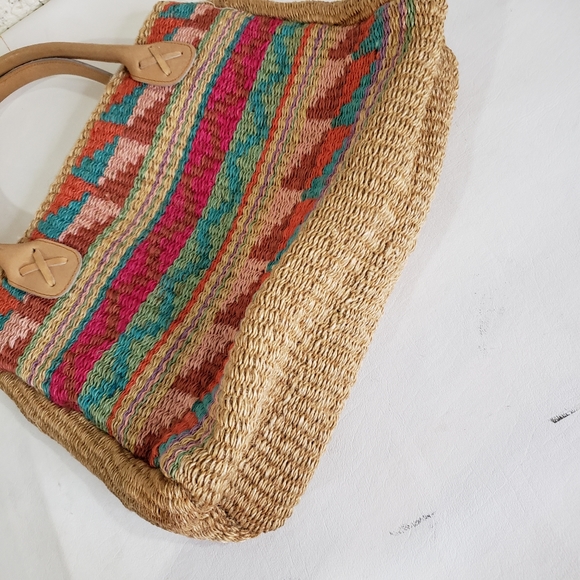 Cappelli Straworld Crocheted Boho Straw Shoulder Bag - Picture 4 of 9